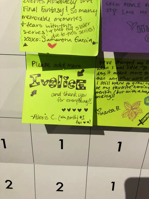 Final Fantasy Dedication Wall