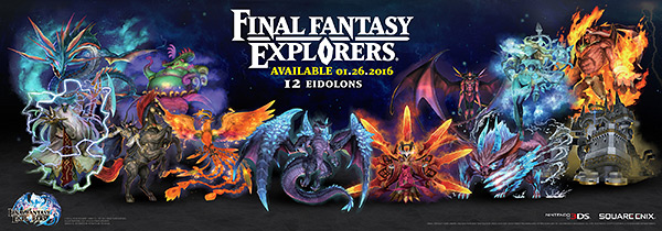 Final Fantasy Explorers Eidolons Bahamut Shiva Ifrit