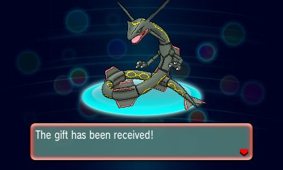 shiny rayquaza pokemon omega ruby alpha sapphire nintendo 3ds